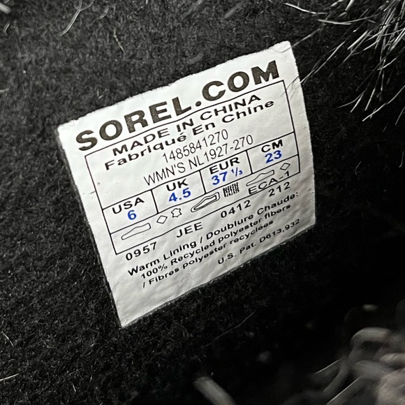 Sorel Women’s Cate The Great Brown Gray Leather Faux Fur Winter Boots Size 6 - Picture 2 of 16